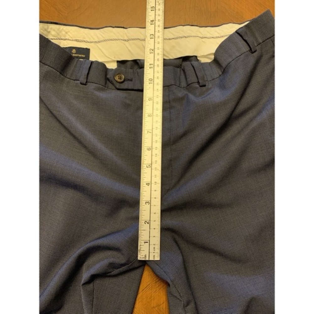 Brooks Brothers Men's Classic fit Dress Pants 34x30.5 Blue Wool blend - Picture 14 of 16